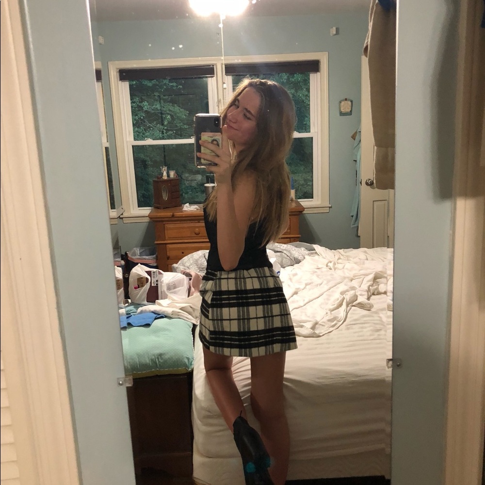 plaid mini skirt